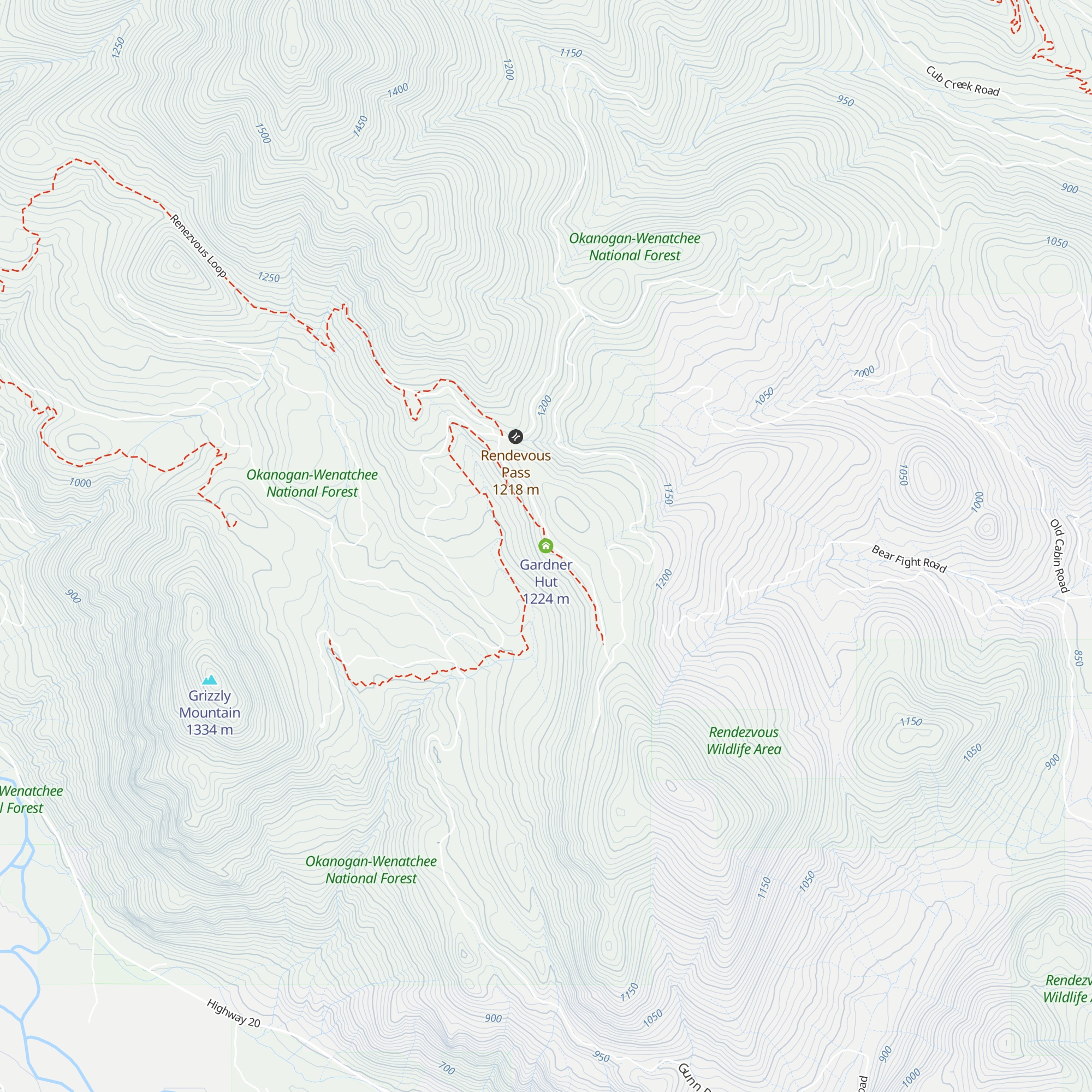 Gardner Hut map