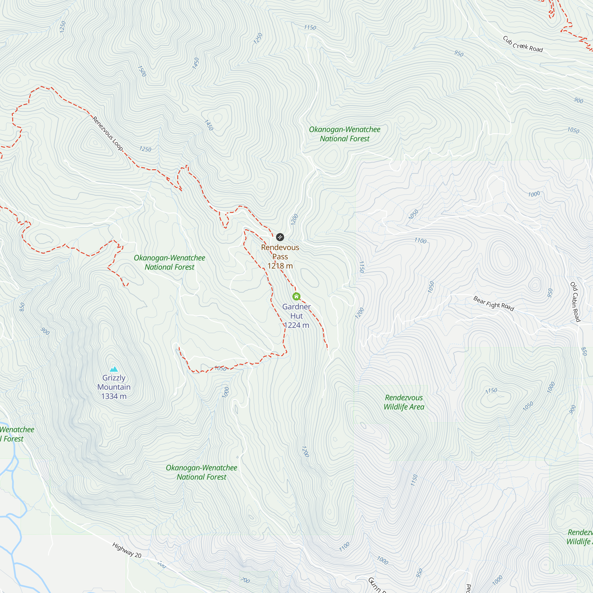 Gardner Hut map
