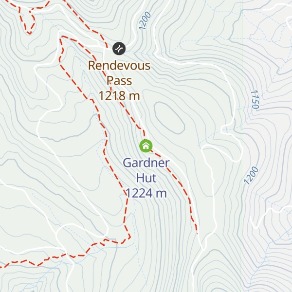 Map of Gardner Hut