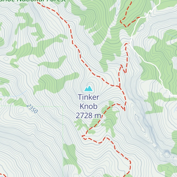 Map of Tinker Knob