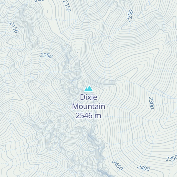 Map of Dixie Mountain