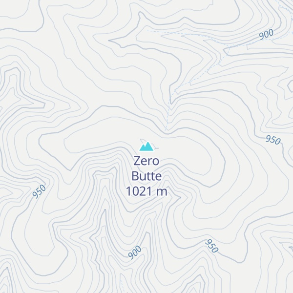 Map of Zero Butte