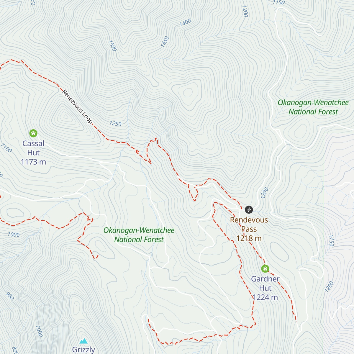 Rendezvous Hut map