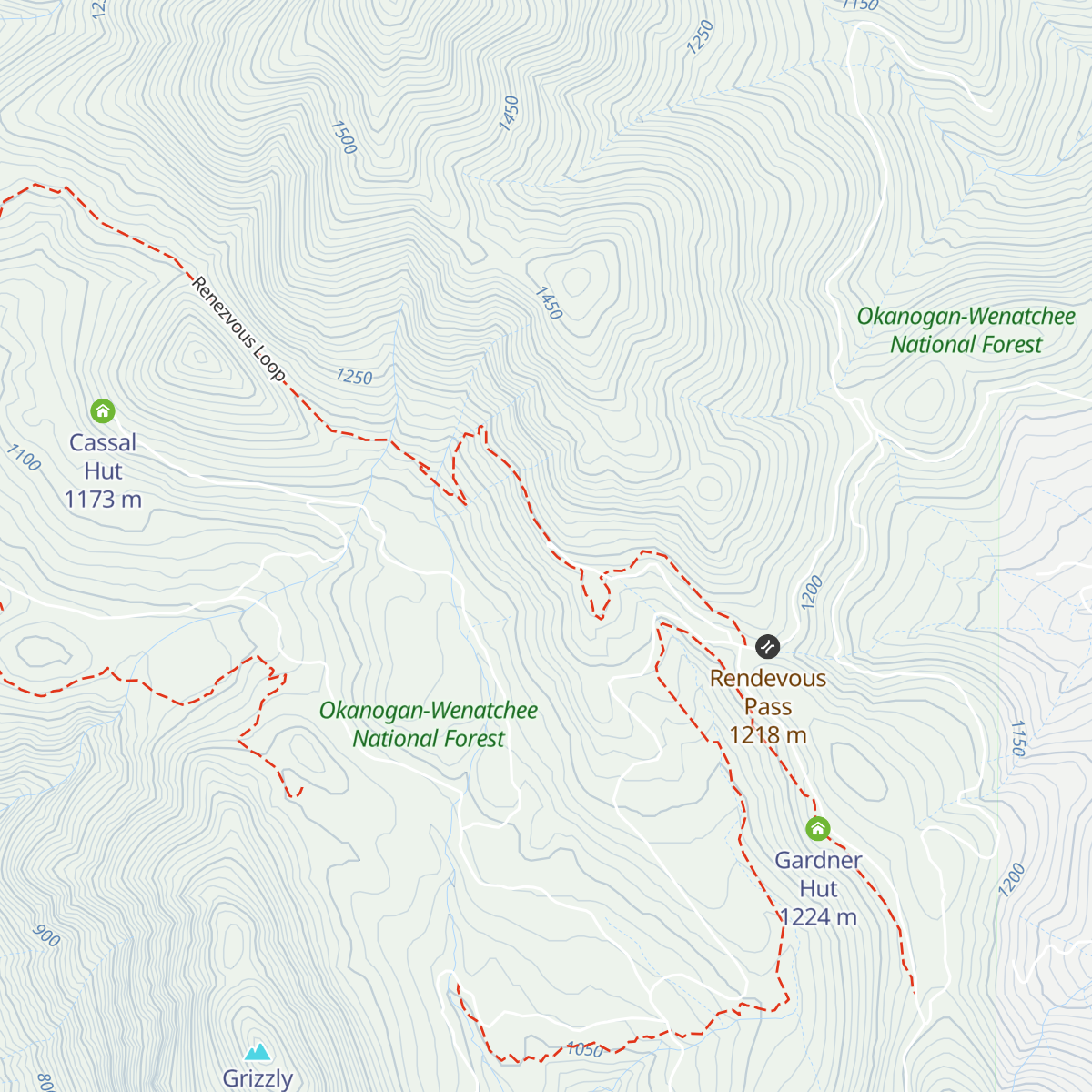 Rendezvous Hut map