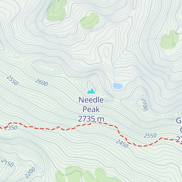 Map of Needle Peak