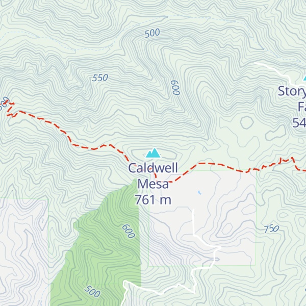Map of Caldwell Mesa