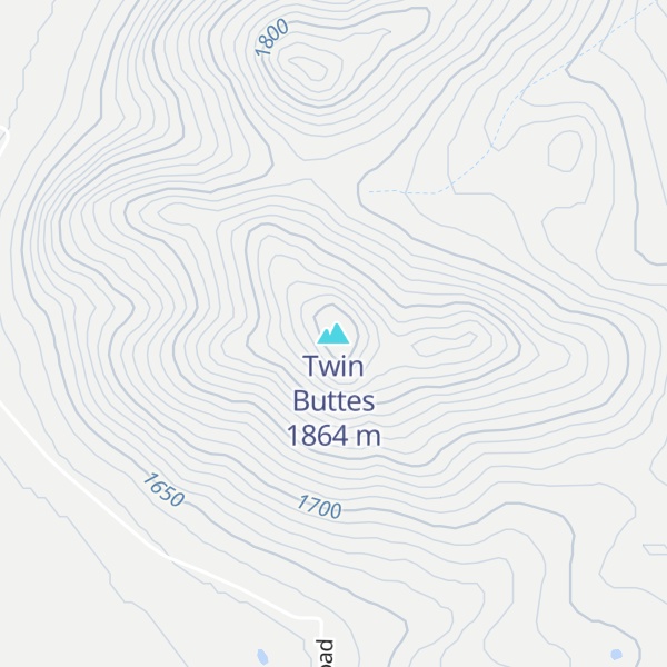 Map of Twin Buttes