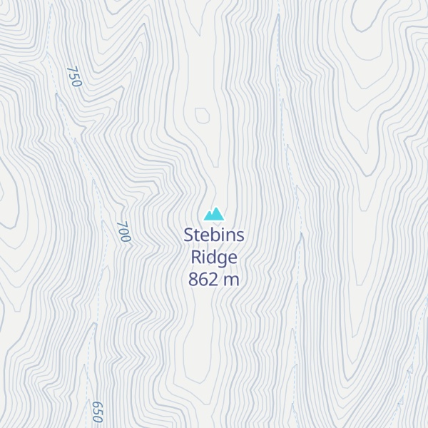 Map of Stebins Ridge