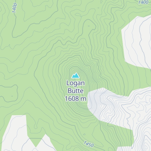 Map of Logan Butte
