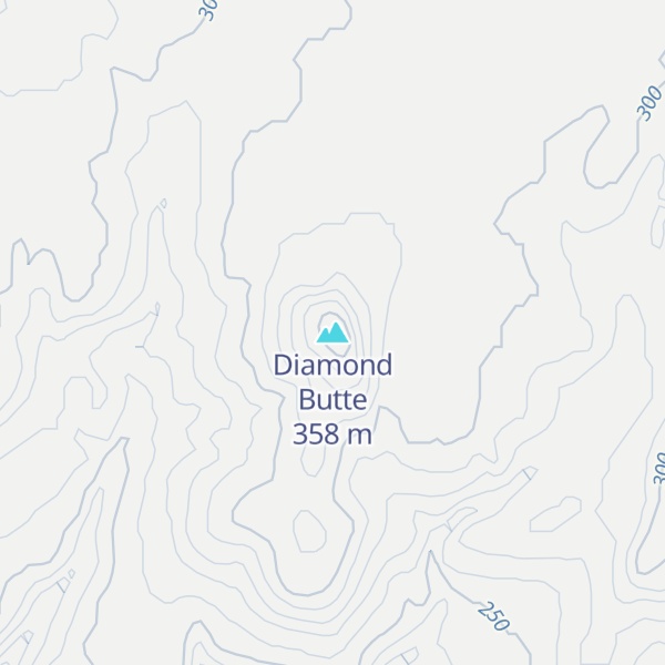 Map of Diamond Butte