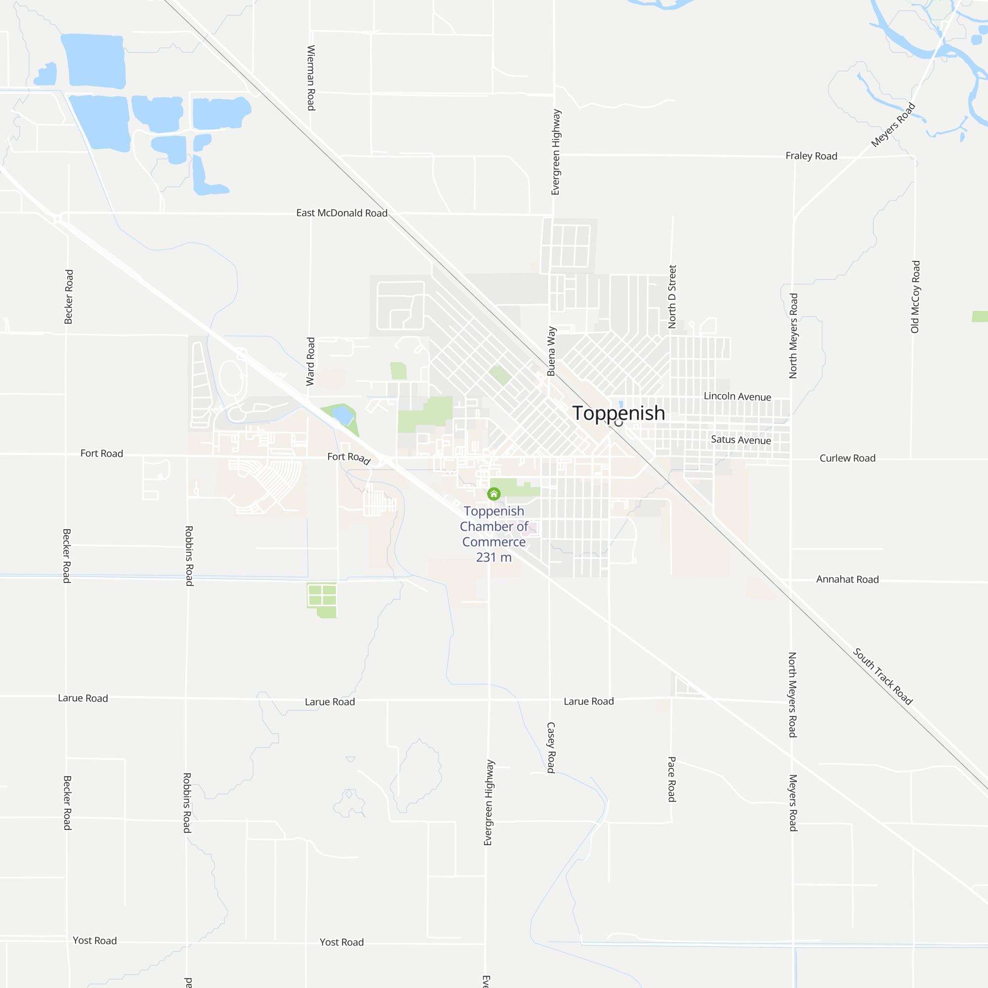Toppenish Chamber of Commerce map