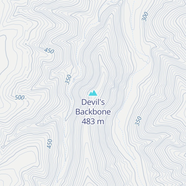Map of Devil's Backbone
