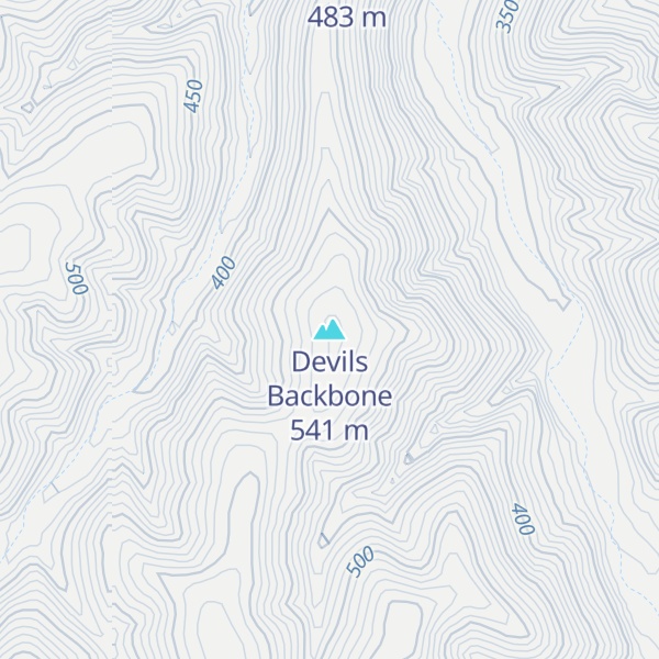 Map of Devils Backbone