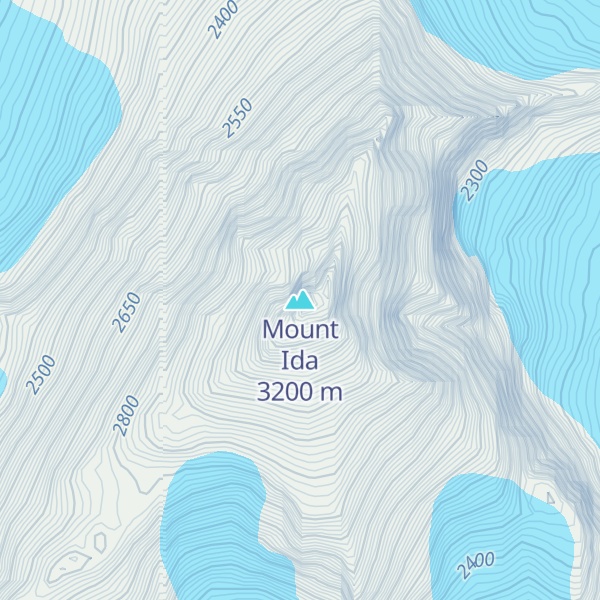 Map of Mount Ida