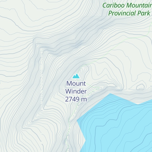 Map of Mount Winder