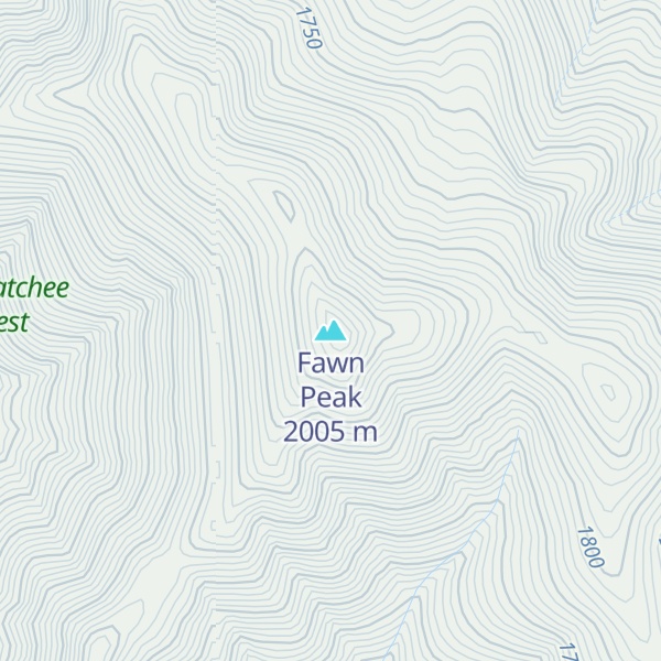 Map of Fawn Peak