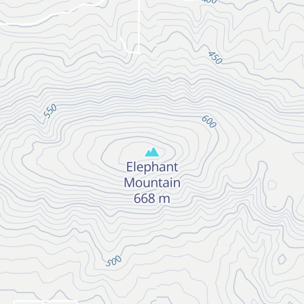 Map of Elephant Mountain