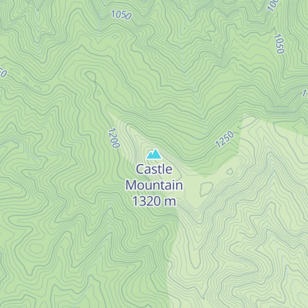 Map of Castle Mountain