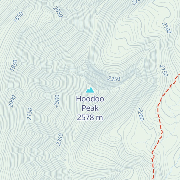 Map of Hoodoo Peak