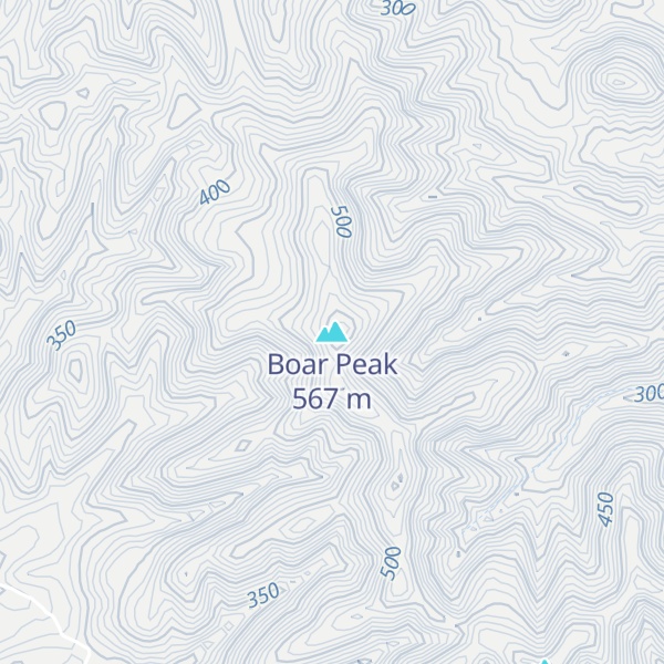 Map of Boar Peak