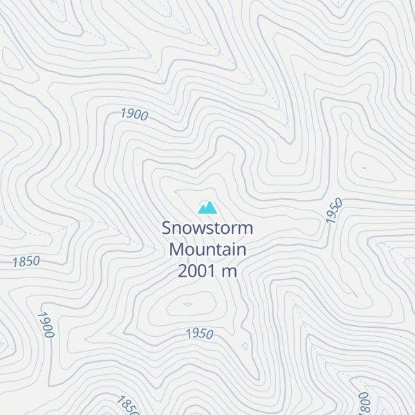 Map of Snowstorm Mountain
