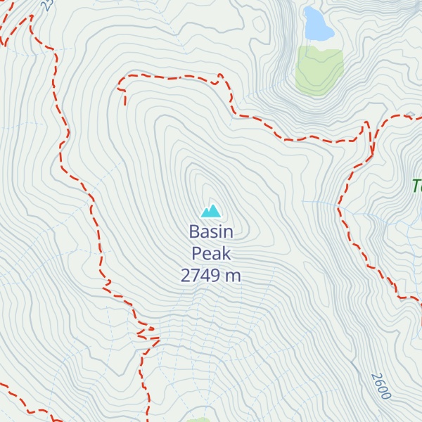 Map of Basin Peak