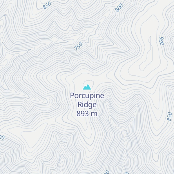 Map of Porcupine Ridge