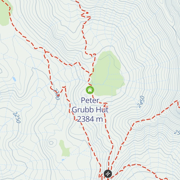 Map of Peter Grubb Hut