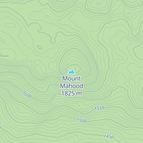 Map of Mount Mahood