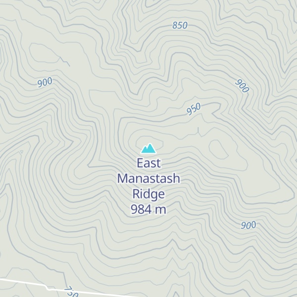 Map of East Manastash Ridge