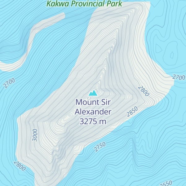 Map of Mount Sir Alexander