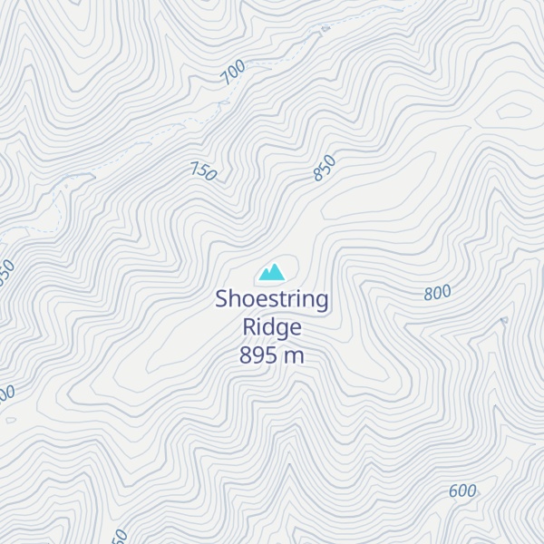 Map of Shoestring Ridge
