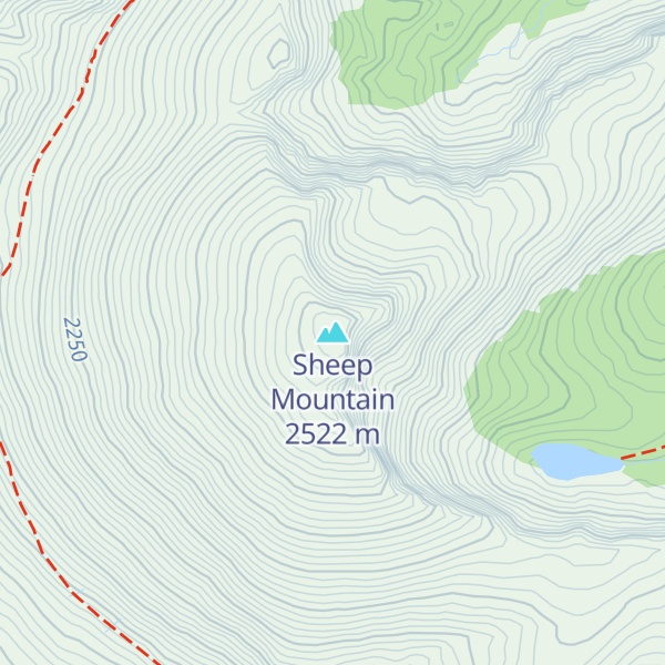Map of Sheep Mountain