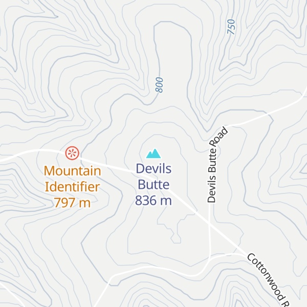Map of Devils Butte