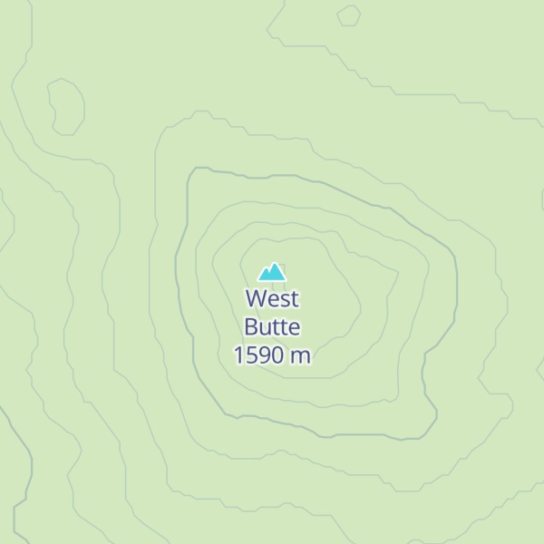 Map of West Butte