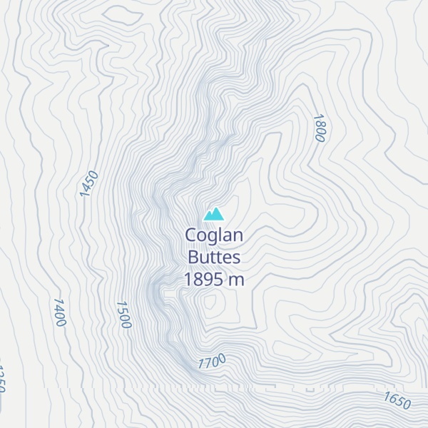 Map of Coglan Buttes