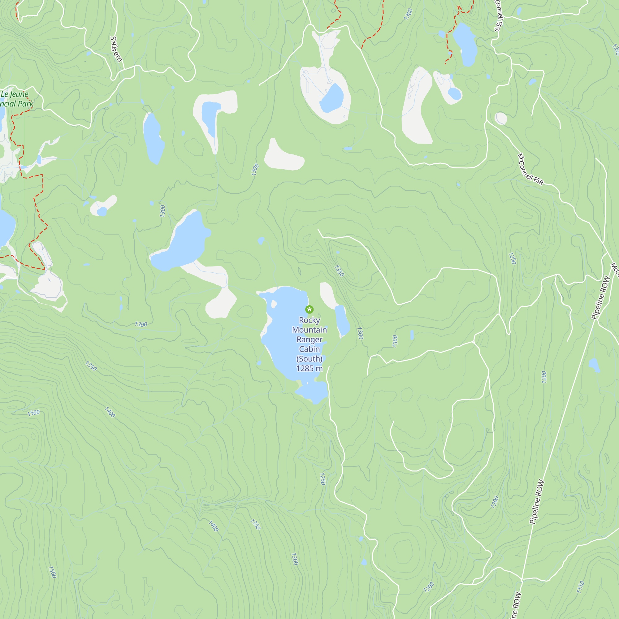 Rocky Mountain Ranger Cabin (South) map