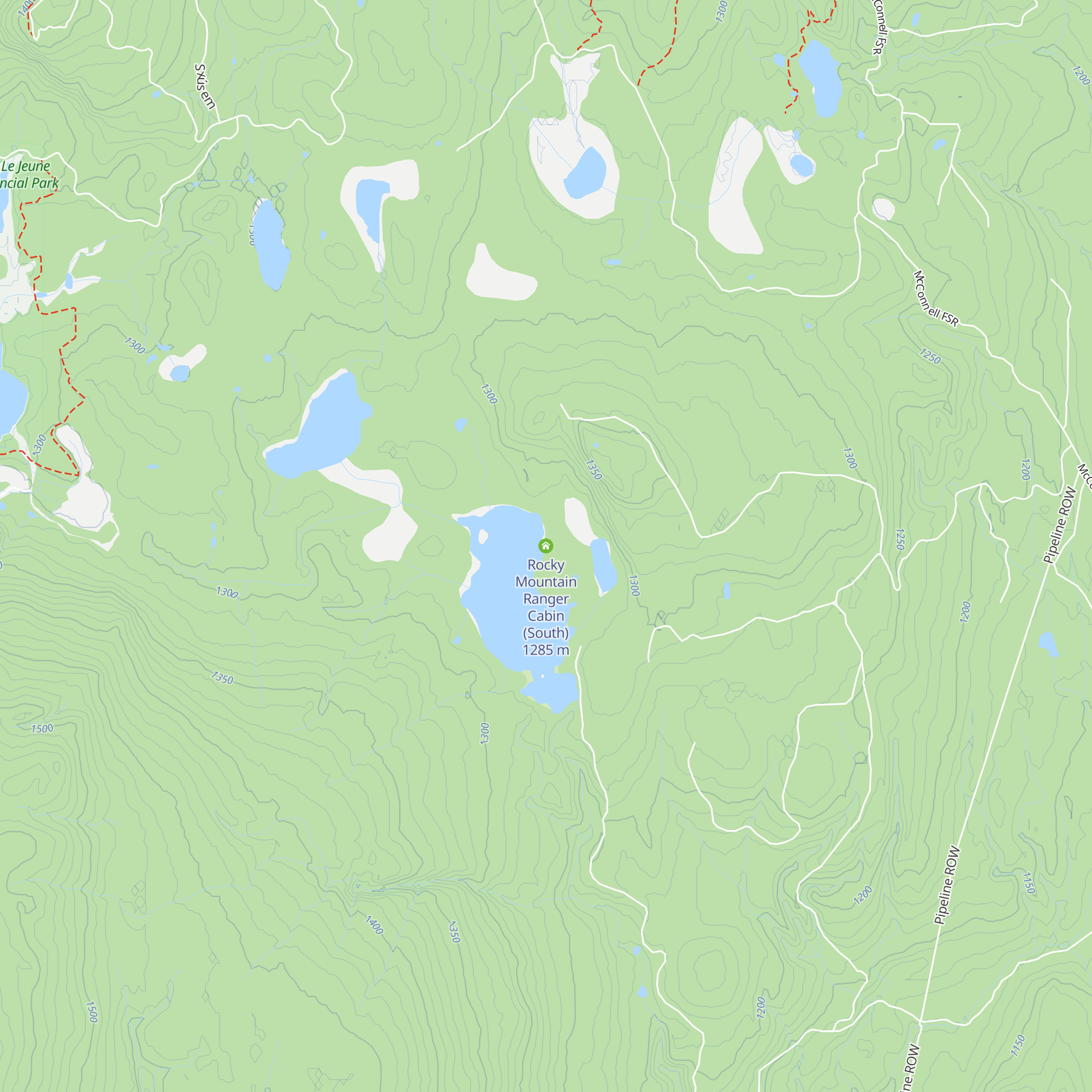 Rocky Mountain Ranger Cabin (South) map