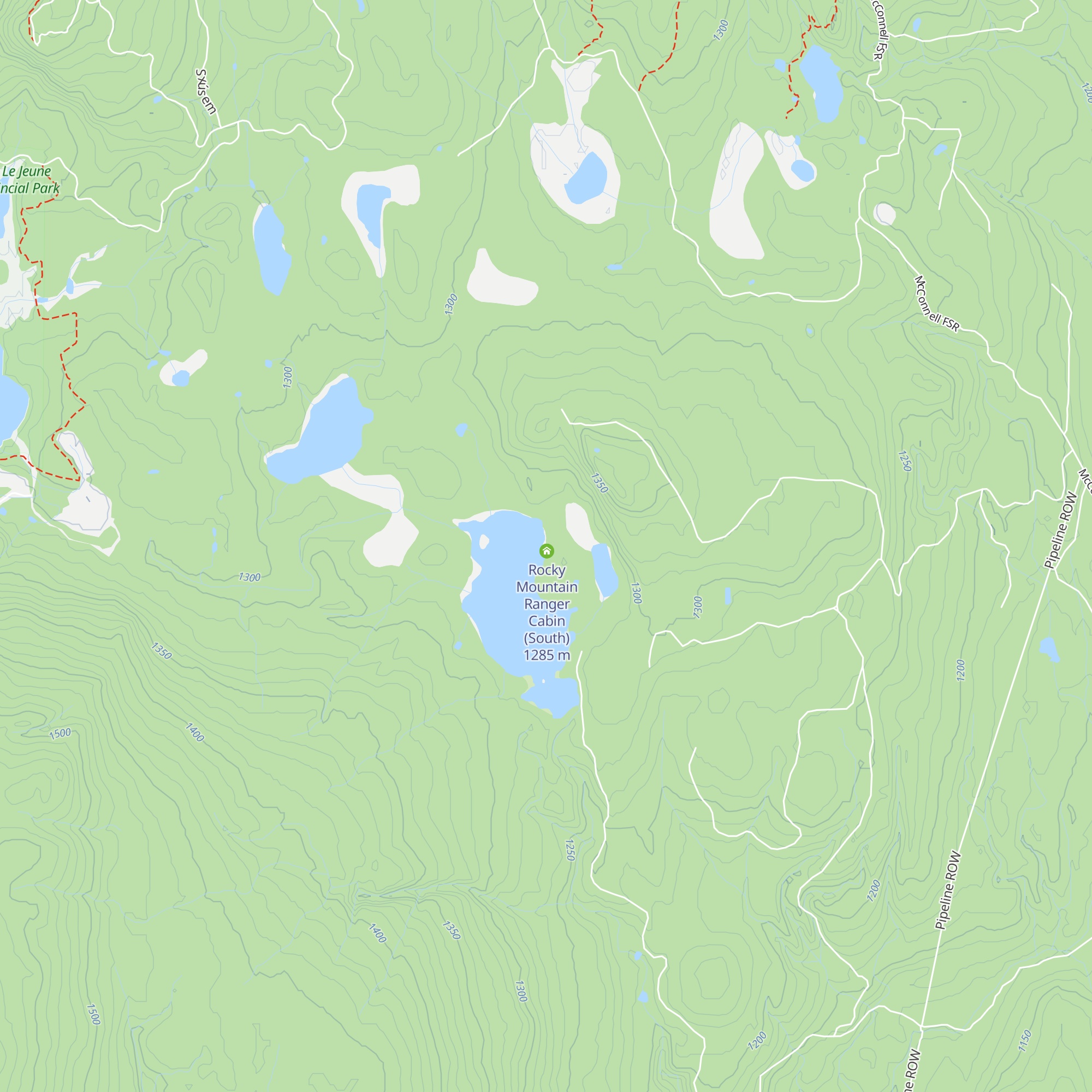 Rocky Mountain Ranger Cabin (North) map