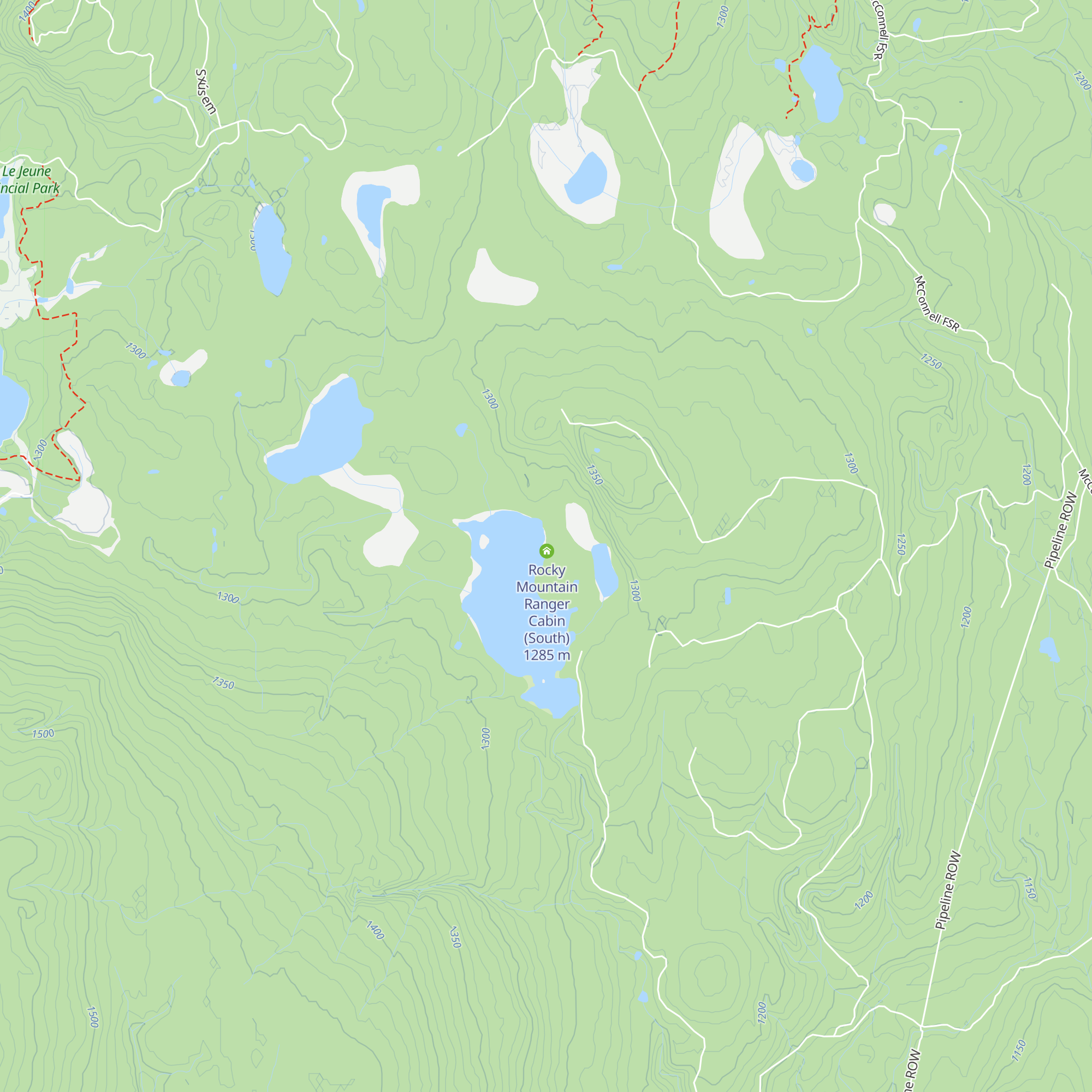 Rocky Mountain Ranger Cabin (North) map