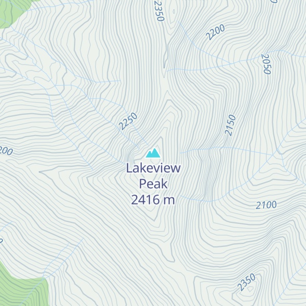 Map of Lakeview Peak