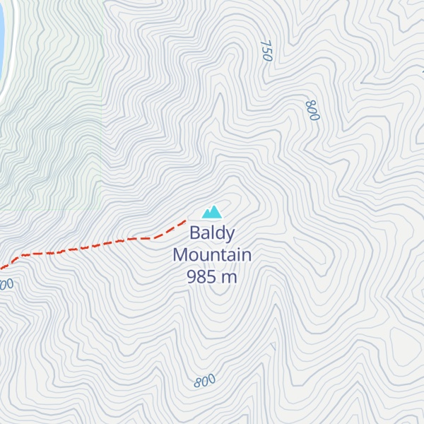 Map of Baldy Mountain
