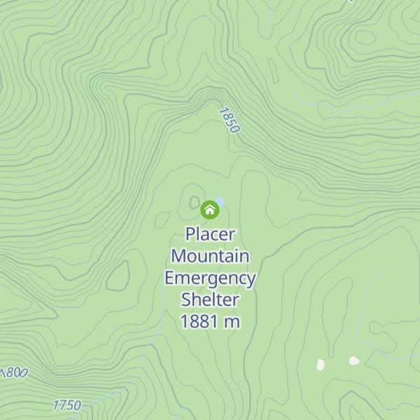 Map of Placer Mountain Emergency Shelter
