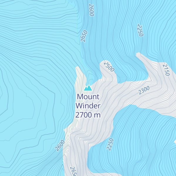 Map of Mount Winder