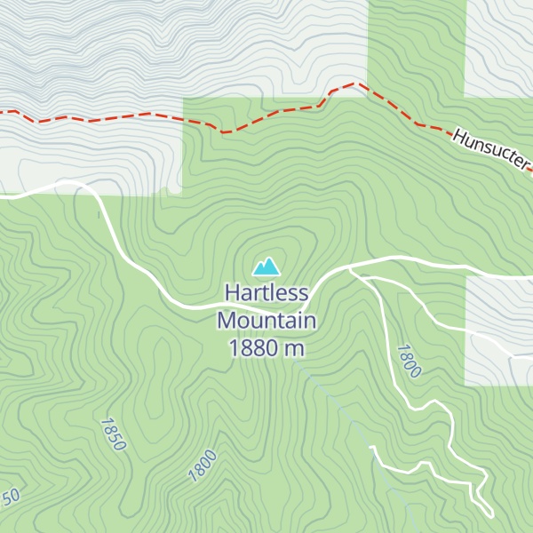 Map of Hartless Mountain