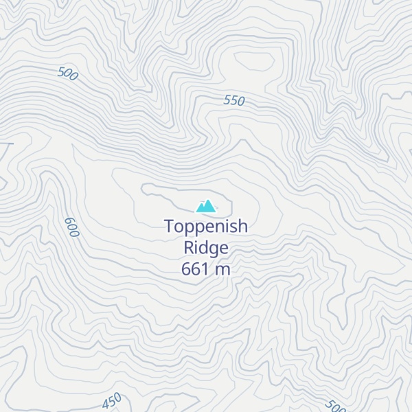 Map of Toppenish Ridge