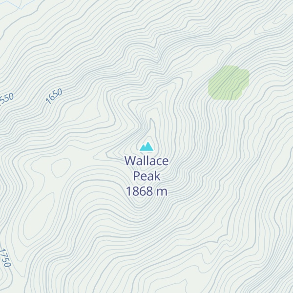 Map of Wallace Peak