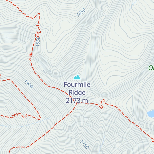 Map of Fourmile Ridge