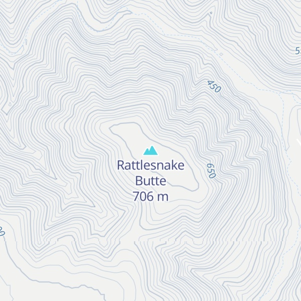 Map of Rattlesnake Butte
