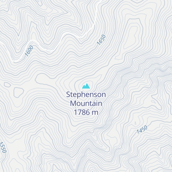 Map of Stephenson Mountain